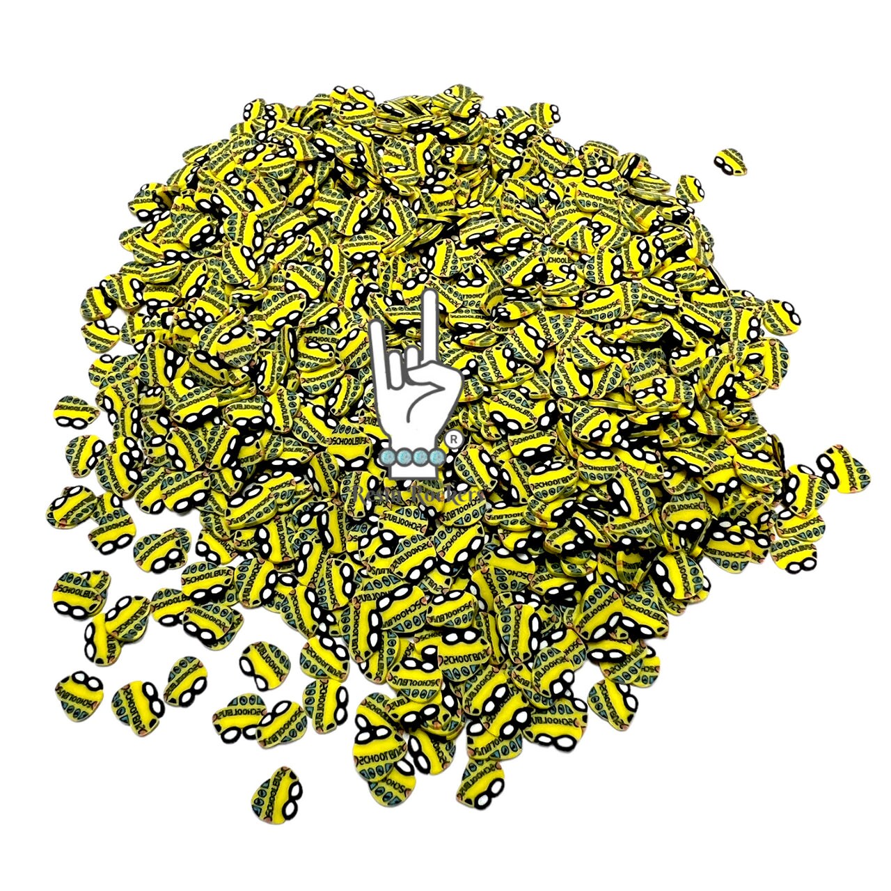 Yellow School Bus Polymer Clay Pieces for Epoxy and UV Resin Art